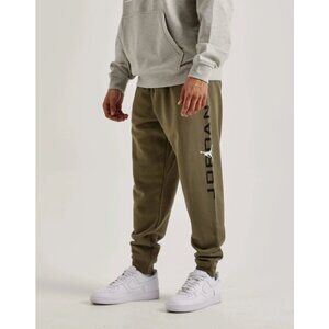 Jordan Jumpman Essentials Mens Fleece Pants Jogger Sweatpants Green Olive Large